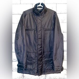 London Fog Military Field Jacket Black Medium Mens Coat